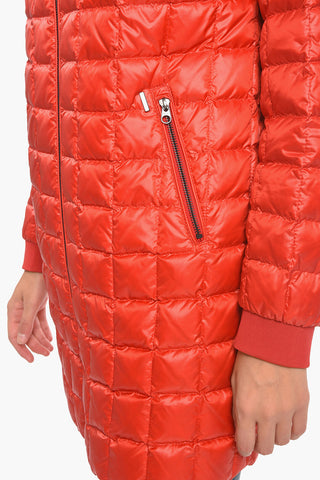 Reversable Long Bomber Jacket with Zip Fastening