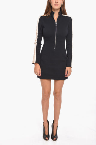 Short MILANO Dress with Front Zip and Contrasting Bands