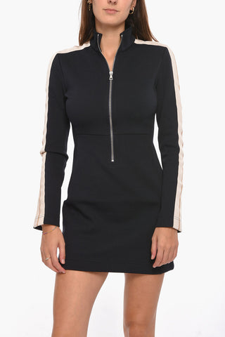 Short MILANO Dress with Front Zip and Contrasting Bands