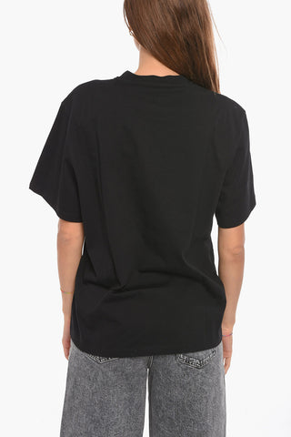 Crewneck T-shirt with Optical Logo