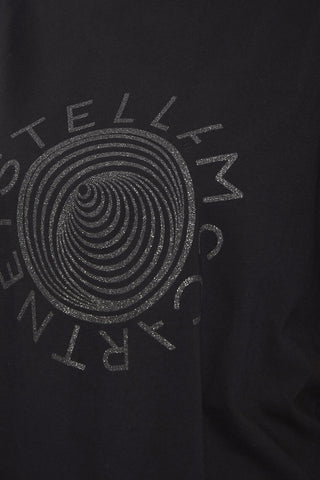 Crewneck T-shirt with Optical Logo