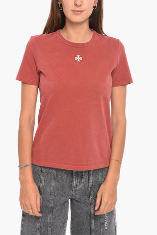 Embroidered Logo Crewneck Short Sleeved T-shirt
