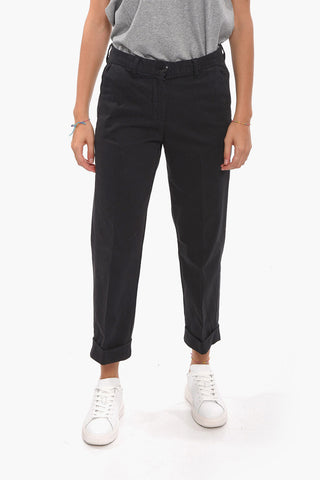 Chino Trousers with Slim-fit and Back Logo Patch