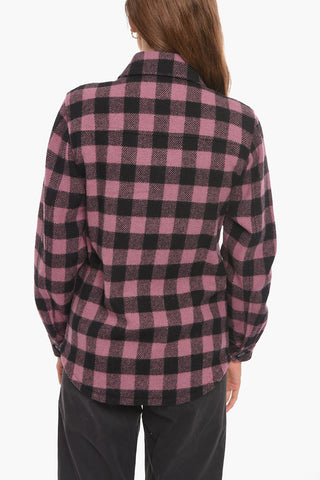Wool Shirt with Check Pattern and Double Pocket