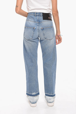Straight Fit Jeans With Double Layer Bottom