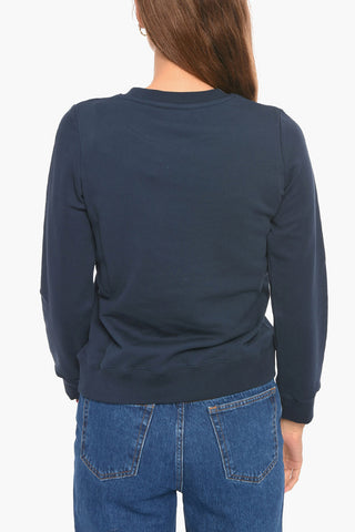 Brushed Cotton RUE MADAME Crew Neck Sweatshirt