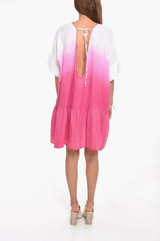 Tie-dye KAFTANO Dress with Self-tie Detailing