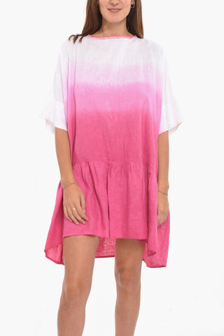 Tie-dye KAFTANO Dress with Self-tie Detailing