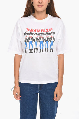 Printed T-shirt with Cowboy Motif