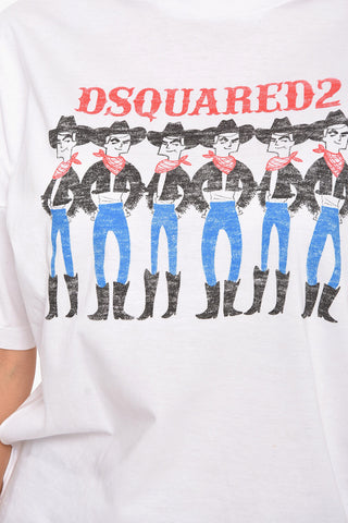 Printed T-shirt with Cowboy Motif