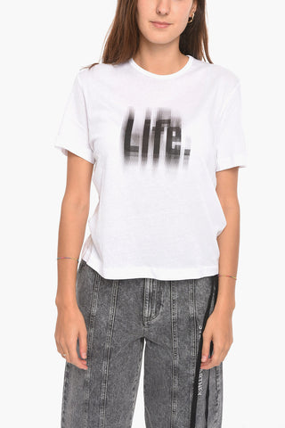 Crewneck Short Sleeved SANDRA Printed T-shirt