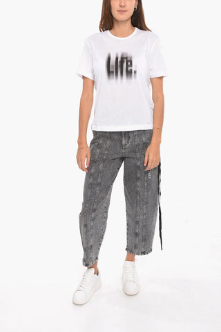 Crewneck Short Sleeved SANDRA Printed T-shirt