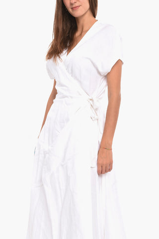 Abito ANGEL in Misto Lino con Scollo a V