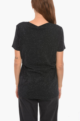Cotton Tweed T-shirt with Pois Pattern