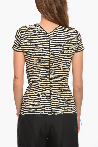Animlier Print Stretchy Short Sleeved Shirt
