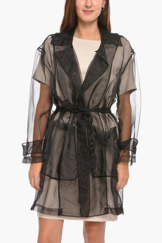 Technical Organza JERI Overcoat with Belt
