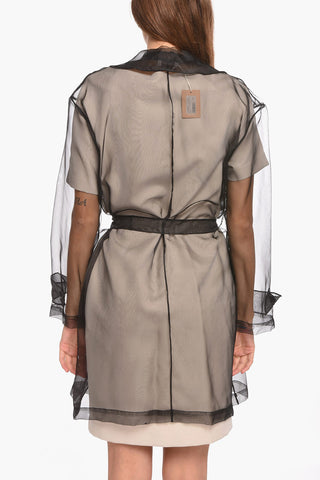 Technical Organza JERI Overcoat with Belt