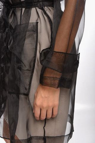 Technical Organza JERI Overcoat with Belt