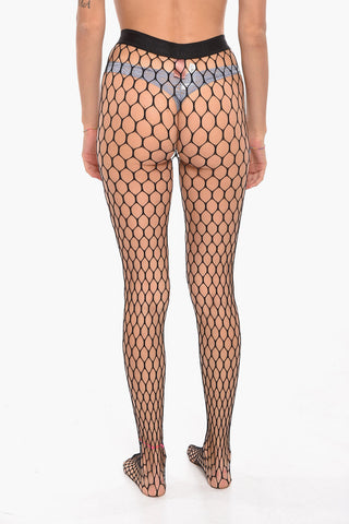 AMINA MUADDI Solid Color Fishnet Tights