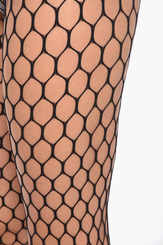 AMINA MUADDI Solid Color Fishnet Tights