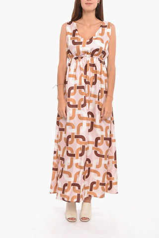 Silk AMILIA Dress with Geometrical Dress