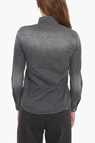 Denim Jacket with Stone Wash Effect