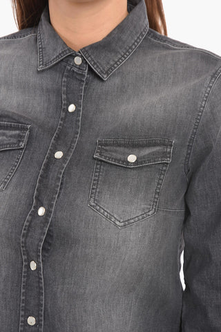 Denim Jacket with Stone Wash Effect