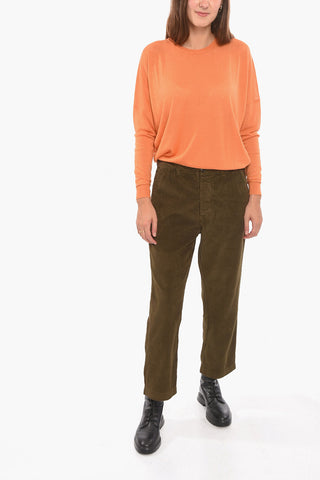 Pantaloni in Corduroy a Gamba Ampia