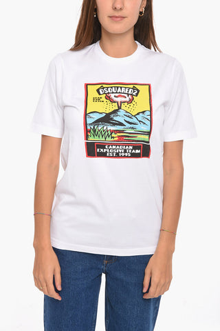 Loose-fit EXPLOSIVE TEAM T-shirt with Multicolored Print