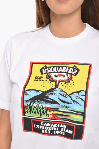 Loose-fit EXPLOSIVE TEAM T-shirt with Multicolored Print