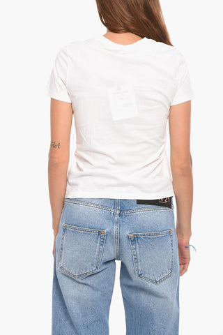 T-shirt Girocollo con Stampa Tigre