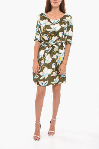 Floral Patterned AMIE Dress with Puffed Sleeves