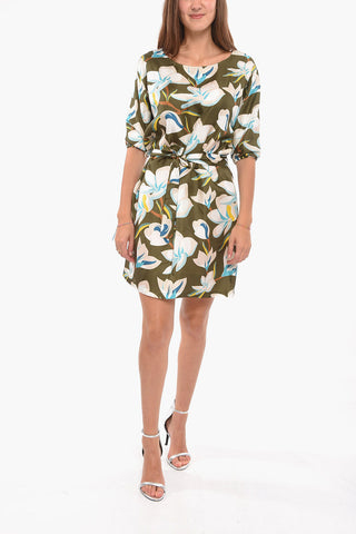 Floral Patterned AMIE Dress with Puffed Sleeves