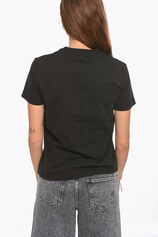 Crewneck T-shirt with Embroidered Logo