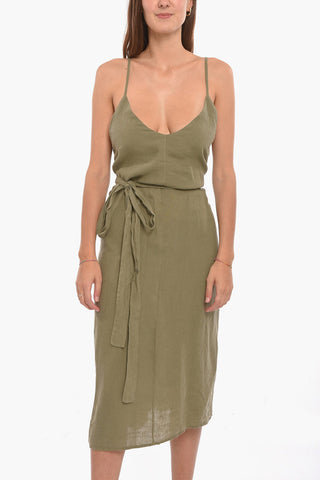 Linen ADELLE Dress with Slits on the Hem