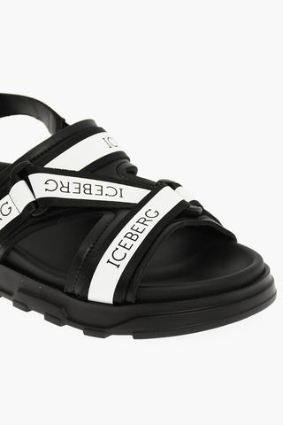 Logoed Leather Sandals