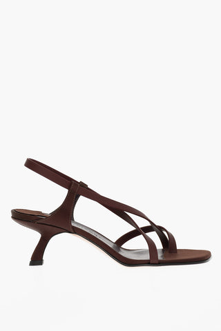 Sandali Con Cinturino Logato Tacco 7 cm