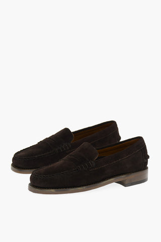 Suede DAN Penny Loafers With Leather Sole