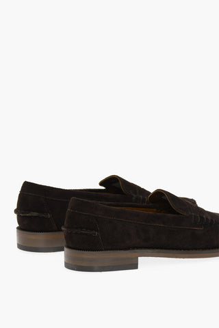 Suede DAN Penny Loafers With Leather Sole