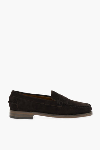Suede DAN Penny Loafers With Leather Sole