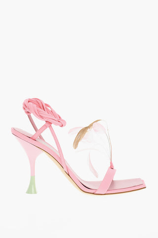 Slave Closure sandals KIMI Embelished With Feathers Heel 10 cm