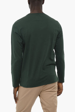 PENN-RICH Cotton FEELGOOD Crew-Neck T-shirt with Maxi Velevet Detail