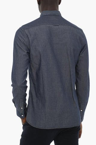 Pinstriped Lightweight Denim Shirt