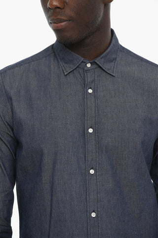 Pinstriped Lightweight Denim Shirt
