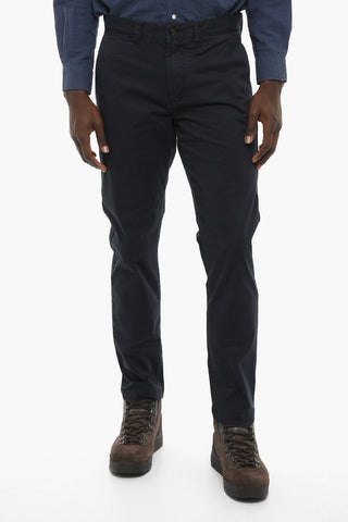 Stretch Cotton Chino Pants with Belt Loops