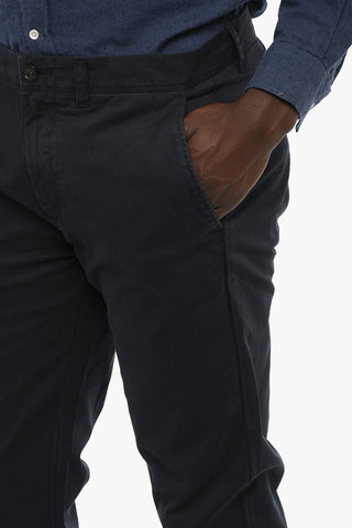 Stretch Cotton Chino Pants with Belt Loops