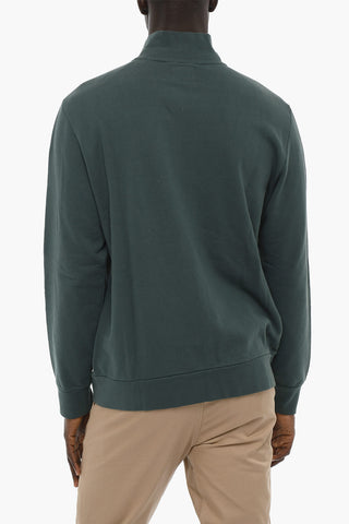 PENN-RICH Fleeced-Cotton ATHLETIC Sweatshirt with Velour Embroidery