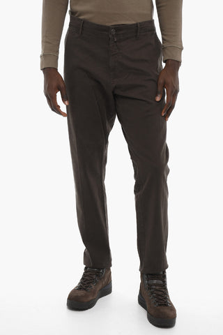 PENN-RICH Wave Motif Chino Pants with Belt Loops