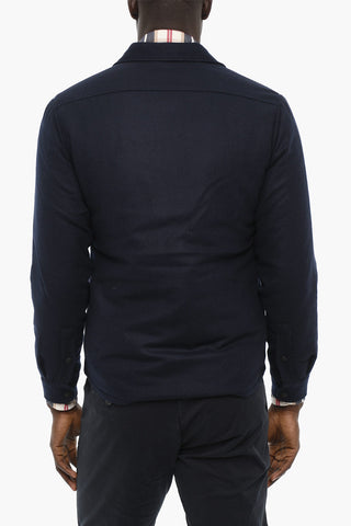 Padded Wool Blend Overshirt
