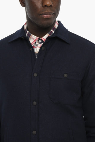 Padded Wool Blend Overshirt